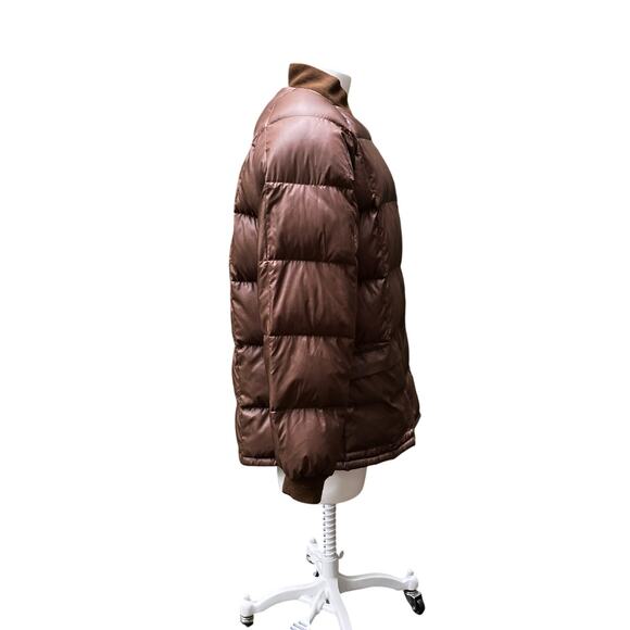 VTG Orvis Waterfowler Puffer Jacket XL Brown Goose Down Filled Hunting Outdoor - Picture 6 of 12